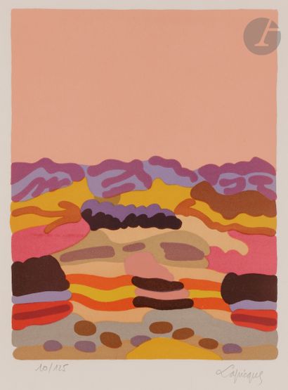 null Charles Lapicque (1898-1988)
L’Atlas saharien. 1962. 
Lithographie en couleurs....