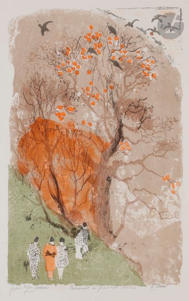 null Pierre-Eugène Clairin (1897-1980
)Japanese subjects: The Squirrel; Pear trees...