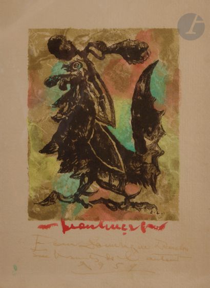 null Jean Lurçat (1892-1966)
Coq. 1959
Lithographie en couleurs. 
Belle épreuve sur...