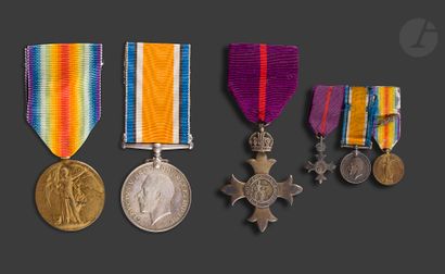 null GREAT 
 
BRITAIN
 Set comprising three medals of order of Captain Julian Mignon...