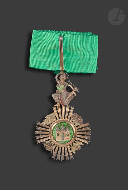 null CAMBODGE 

ORDER

OF 
SOWATHARABijou
de 

commandeur in vermeil and enamel (brightness),...