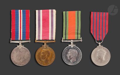 GEORGE VI Four medals: - THE DEFENCE MEDAL....
