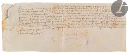 null [GARD]. ALÈS]. Transaction between Bertrand de Berard, lord of Montalet and...