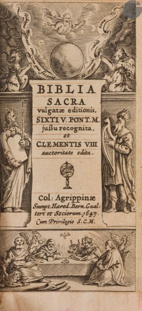 BIBLE. Biblia sacra vulgatæ editionis. Cologne...