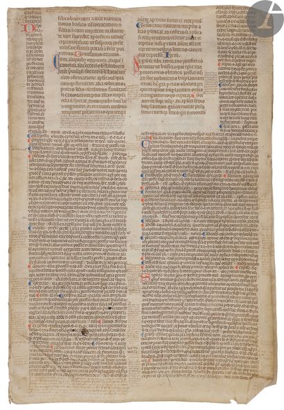 null [CANON LAW]. BONIFACE VIII
]Manuscript leaflet from the Sextet of Boniface VIII,...