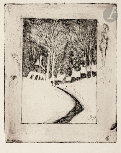 null Paul van Ryssel (pseudonyme du Dr Paul Gachet) (1828-1909)
Paysage sous la neige....