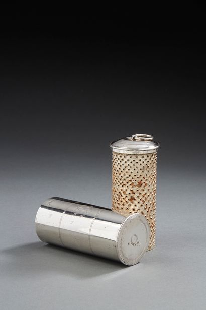 null PARIS 1807 - 1809
A nutmeg grater and its case in silver
silversmith: Aimée-Catherine...