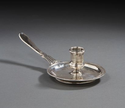 null PARIS 1733 - 1734
A hand candlestick in silver
Master silversmith: Claude-Alexis...