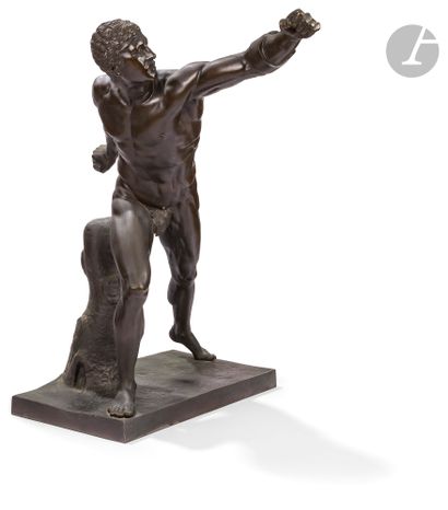 null École française du début du XIXe siècle
Gladiateur Borghèse
Bronze à patine...