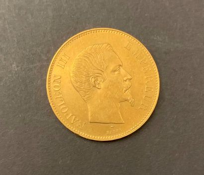 null 
1 pièce de 100 Francs en or. Type Napoléon III non Lauré. 1856 A
