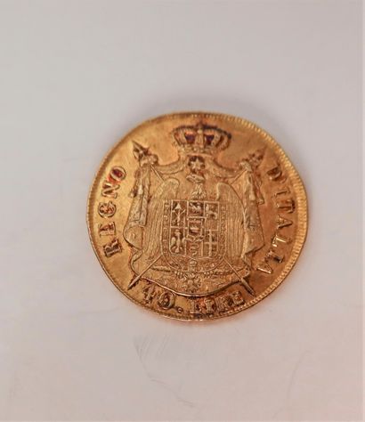 null 
1 pièces de 40 Lire en or. Type Napoleone Imperator e Re. 1808 M
