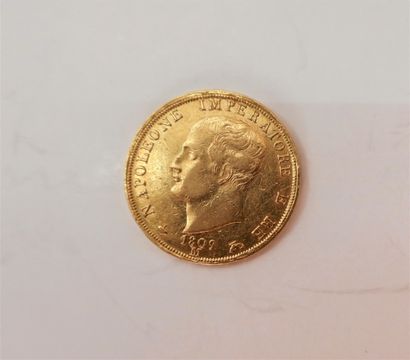 null 
1 pièces de 40 Lire en or. Type Napoleone Imperator e Re. 1809 M

