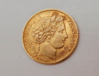 null 
1 pièce de 10 Francs en or. Type Cérès. 1851 A.
