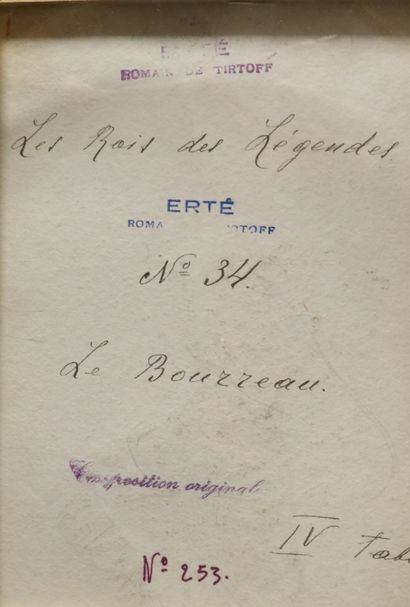 null Romain de Tirtoff dit ERTÉ (1892-1990)
Les Rois des Légendes n° 34 - Le Bourreau...