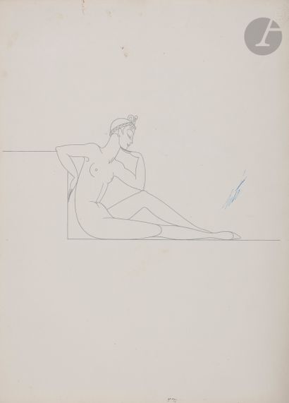 null Romain de Tirtoff dit ERTÉ (1892-1990)
Silhouette du mannequin n°1745 pour Pierre...