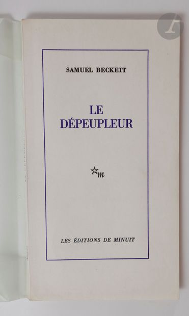 null BECKETT (Samuel).
Le Dépeupleur.
Paris : Les Éditions de Minuit, [1970]. — In-12,...