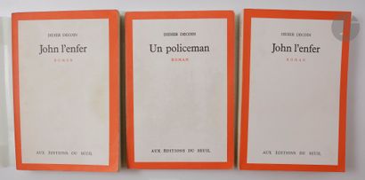 null DECOIN (Didier).
John l'enfer. Roman
Paris : Éditions du Seuil, [1977]. — In-8,...