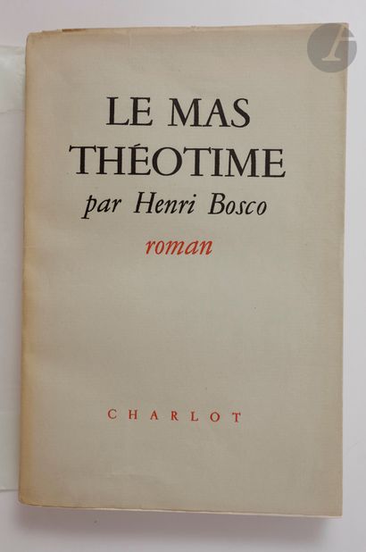 null BOSCO (Henri).
Ensemble de 2 éditions originales :
- Le Mas Théotime. Roman....