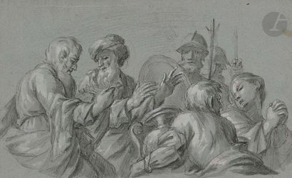 18th century FRENCH SCHOOL 
Scene from the Old Testament 
Pen and brown ink, black...