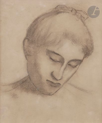 null Aristide MAILLOL (Banyuls-sur-Mer 1861 - 1944)

Portrait de jeune femme

Fusain.

Monogrammé...