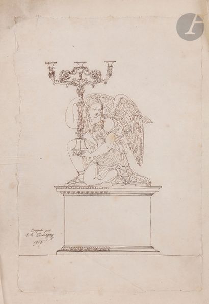 null Élie Honoré MONTAGNY (Paris c,1795 - 1864)

Minerva Medica, 1807

Plume, encre...