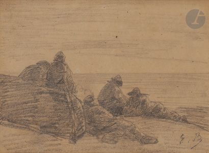 null 
Eugène BOUDIN (Honfleur 1824 - Deauville 1898)




Pêcheurs sur la rive




Crayon...