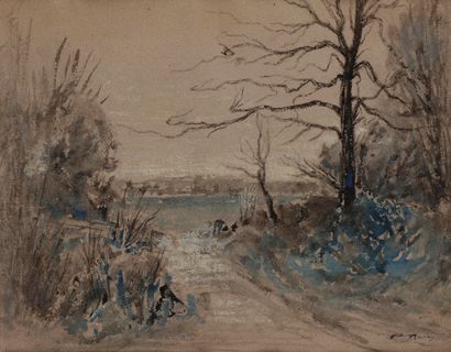 null François-Auguste RAVIER (Lyon 1814 - 1895 Morestel)

Sous-bois en hiver

Aquarelle...