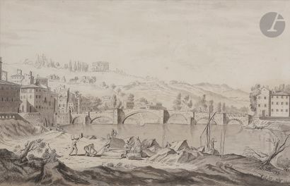 LYONIAN ECOLE, early 19th century 
Bridge...