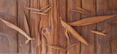null Roger DESSERPRIT (1923-1985)

Oiseaux en vol, 1964

Sculpture originale en bois...