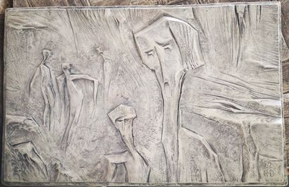 null Roger DESSERPRIT (1923-1985)

Rassemblement, 1962

Bas-relief en ciment.

Monogrammé...