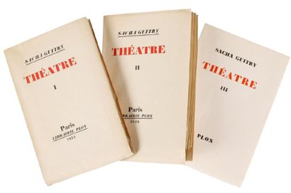 Sacha GUITRY Théâtre I-III (Librairie Plon, 1934-1960). 3 volumes in-8, brochés....