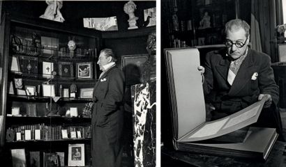 Robert DOISNEAU (1912-1994) Sacha Guitry, [1942]. 2 photographies avec L.A.S. d'envoi...