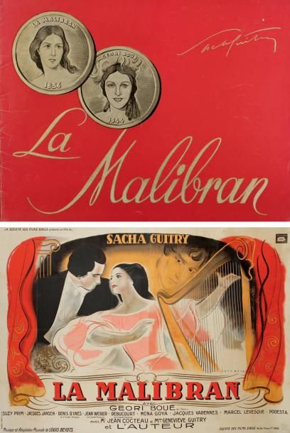 René PÉRON (1904-1972) Affiche pour le film La Malibran, 1944. Impr. Aynard, Paris....
