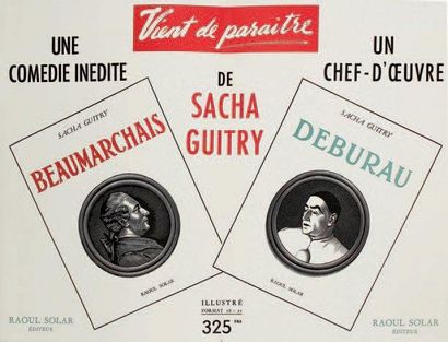 [Sacha GUITRY] 30 Documents imprimés de l'éditeur Raoul Solar, 1946-1956. Raoul Raviola...