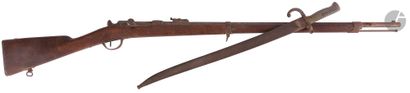 null Chassepot infantry rifle model 1866,
round barrel with thunder rise. Iron fittings....