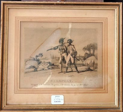 null Suite of four black and white engravings framed under glass.
- Joseph Cala,...