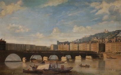 null Gaspard ANRIOUD (Chambéry 1809 - Lyon 1866)
Vue de Lyon des quais de Saone
Toile...
