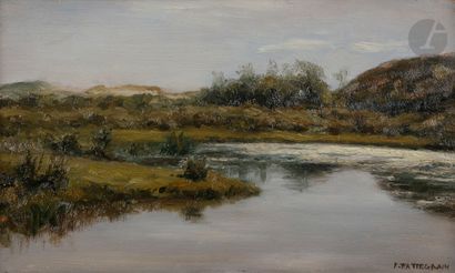 null Francis TATTEGRAIN (1852- 1915)
Le Bord de l’étang
Panneau
Signé en bas à droite
13 x 22 cm

Provenance :
Vente...