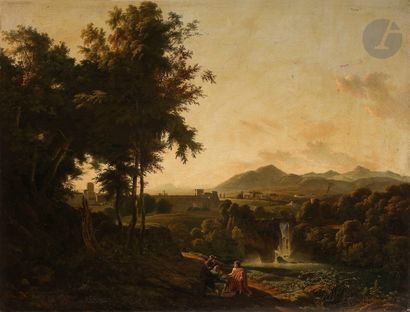 null Jean Louis DEMARNE (Bruxelles 1744 - Paris 1829)
Bergers dans un paysage avec...