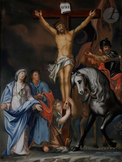null École du NORD du XVIIIe siècle
La crucifixion ; La descente de croix
Paire de...