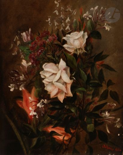 null ARTONNE (actif à la fin du XIXe siècle)
Roses, lys et chevrefeuille
Toile d’origine...