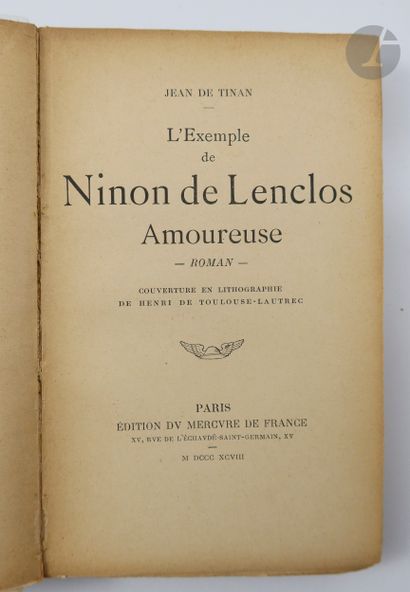 null [TOULOUSE-LAUTREC (Henri de)] - TINAN (Jean de).
L'Exemple de Ninon de Lenclos...