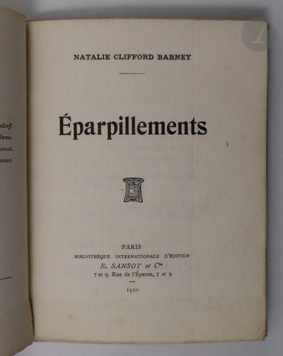 null BARNEY (Natalie Clifford).
Éparpillements.
Paris : E. Sansor et Cie, 1910. —...