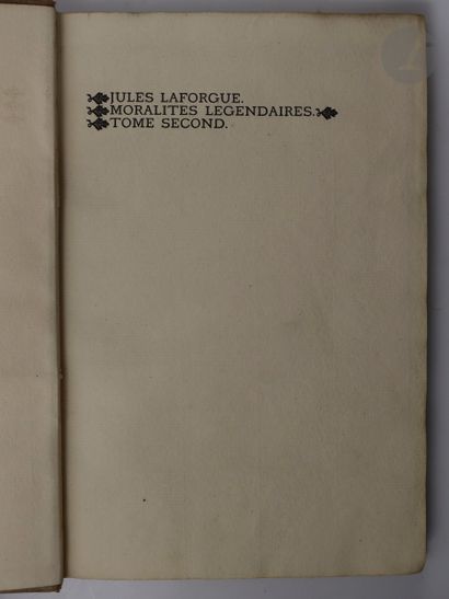 null LAFORGUE (Jules).
Moralités légendaires.
Londres : Hacon & Ricketts ; Paris...