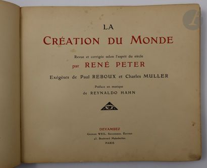 null PETER (René) - REBOUX (Paul) - MULLER (Charles).
La Création du Monde. Revue...
