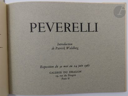 null [PEVERELLI (Cesare)].
Ensemble de 7 catalogues et brochures consacrés à l'artiste...