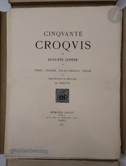 null LEPÈRE (Auguste).
Cinquante croquis. Paris, Vendée, Île-de-France, Italie.
Paris...