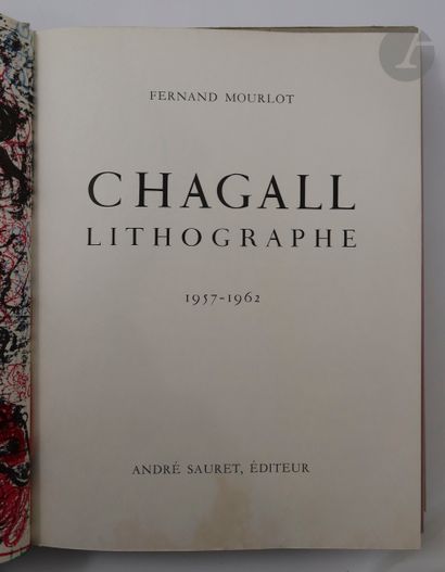  [CHAGALL (Marc)]. Chagall lithographe. Monte-Carlo : André Sauret, [1960-1969]....
