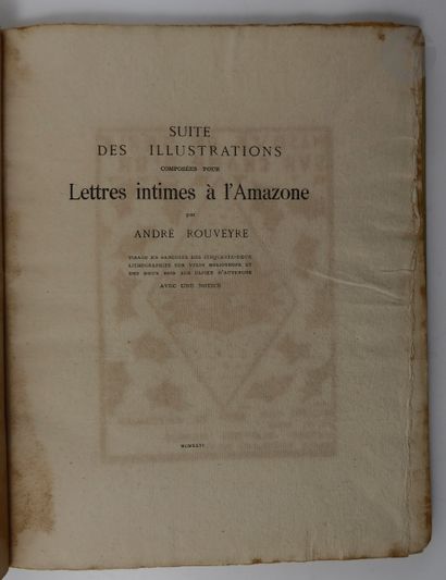 null GOURMONT (Remy de) - ROUVEYRE (André).
Lettres intimes à l'Amazone. - Suite...