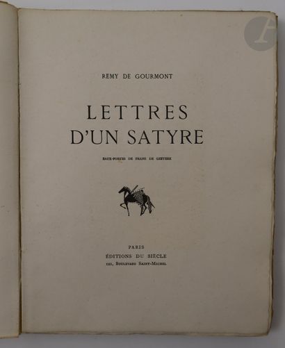 null GOURMONT (Remy de) - GEETERE (Frans De).
Lettres d'un satyre.
Paris : Éditions...